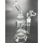 18.8mm Joint Size 11 Inch Glass Bong with Percolator Beaker Glass Water Pipe GB-601