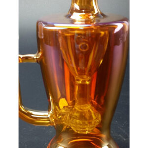 GB-541 14.5mm Percolator Glass Bong 8.3 Inch Brown Smoking Water Pipe