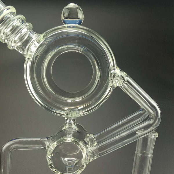 14.2 Inch 14.5mm Joint Size Recycler Glass Bongs with Percolator GB-621