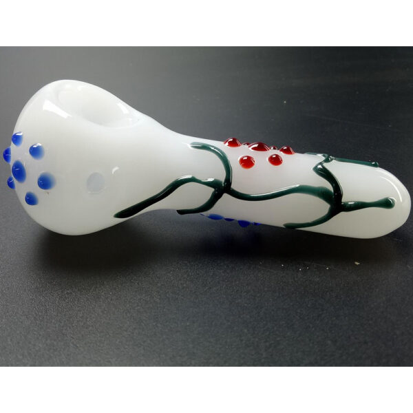 4.1 Inch Non-Slip Milky Glass Smoking Pipe Spoon Hand Pipe GP-217